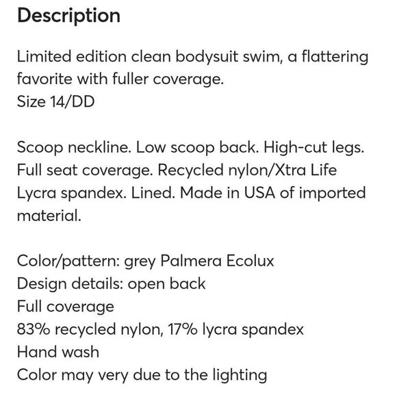 NWT VITAMIN A LEAH ONE PIECE SUSTAINABILITY IS SEXY BATHING SUIT - Picture 9 of 10